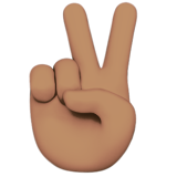 Victory Hand: Medium Skin Tone on Apple iOS 11.3