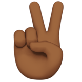 Victory Hand: Medium-Dark Skin Tone on Apple iOS 11.3