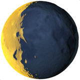 Waning Crescent Moon on Apple iOS 11.3