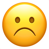 Frowning Face on Apple iOS 11.3