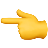 Backhand Index Pointing Left on Apple iOS 11.3