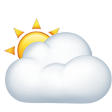 Sun Behind Large Cloud on Apple iOS 11.3
