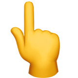 Backhand Index Pointing Up on Apple iOS 11.3
