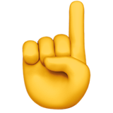 Index Pointing Up on Apple iOS 11.3
