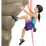 Woman Climbing: Light Skin Tone on Apple iOS 11.3