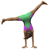 Woman Cartwheeling: Medium-Dark Skin Tone on Apple iOS 11.3