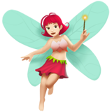 Woman Fairy: Light Skin Tone on Apple iOS 11.3
