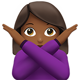 Woman Gesturing No: Medium-Dark Skin Tone on Apple iOS 11.3