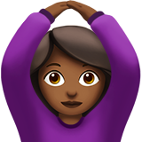 Woman Gesturing OK: Medium-Dark Skin Tone on Apple iOS 11.3