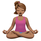 Woman in Lotus Position: Medium Skin Tone on Apple iOS 11.3