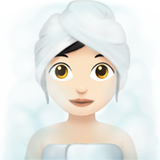 Woman in Steamy Room: Light Skin Tone on Apple iOS 11.3