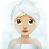 Woman in Steamy Room: Medium-Light Skin Tone on Apple iOS 11.3