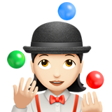 Woman Juggling: Light Skin Tone on Apple iOS 11.3