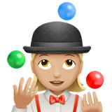 Woman Juggling: Medium-Light Skin Tone on Apple iOS 11.3