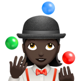 Woman Juggling: Dark Skin Tone on Apple iOS 11.3