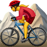 Woman Mountain Biking on Apple iOS 11.3