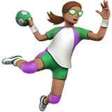 Woman Playing Handball: Medium Skin Tone on Apple iOS 11.3
