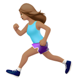 Woman Running: Medium Skin Tone on Apple iOS 11.3