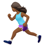 Woman Running: Medium-Dark Skin Tone on Apple iOS 11.3
