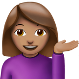 Woman Tipping Hand: Medium Skin Tone on Apple iOS 11.3