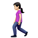 Woman Walking: Light Skin Tone on Apple iOS 11.3