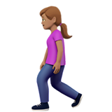 Woman Walking: Medium Skin Tone on Apple iOS 11.3