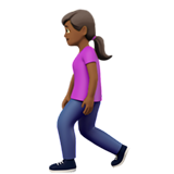 Woman Walking: Medium-Dark Skin Tone on Apple iOS 11.3
