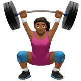Woman Lifting Weights: Medium-Dark Skin Tone on Apple iOS 11.3