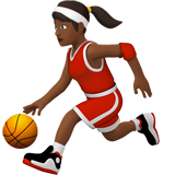 Woman Bouncing Ball: Medium-Dark Skin Tone on Apple iOS 11.3