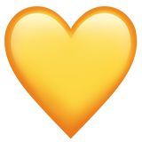 Yellow Heart on Apple iOS 11.3