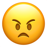 Angry Face on Apple iOS 12.1