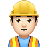 Construction Worker: Light Skin Tone on Apple iOS 12.1