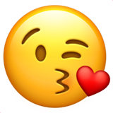Face Blowing a Kiss on Apple iOS 12.1