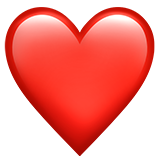 Red Heart on Apple iOS 12.1