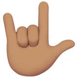 Love-You Gesture: Medium Skin Tone on Apple iOS 12.1