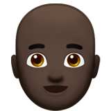 Man: Dark Skin Tone, Bald on Apple iOS 12.1