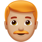 Man: Medium-Light Skin Tone, Red Hair on Apple iOS 12.1
