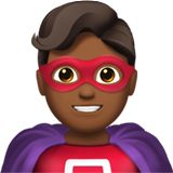 Man Superhero: Medium-Dark Skin Tone on Apple iOS 12.1