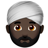 Person Wearing Turban: Dark Skin Tone on Apple iOS 12.1