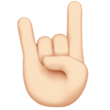 Sign of the Horns: Light Skin Tone on Apple iOS 12.1