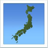 Map of Japan on Apple iOS 12.1