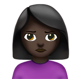 Woman Pouting: Dark Skin Tone on Apple iOS 12.1