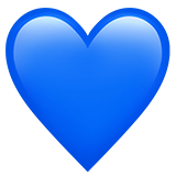 Blue Heart on Apple iOS 12.2