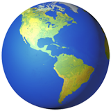 Globe Showing Americas on Apple iOS 12.2