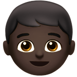 Boy: Dark Skin Tone on Apple iOS 13.1
