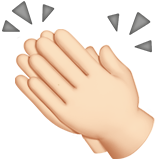 Clapping Hands: Light Skin Tone on Apple iOS 13.1