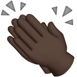 Clapping Hands: Dark Skin Tone on Apple iOS 13.1