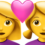 Couple with Heart: Woman, Woman on Apple iOS 13.1