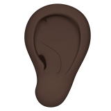 Ear: Dark Skin Tone on Apple iOS 13.1