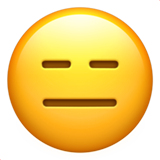 Expressionless Face on Apple iOS 13.1